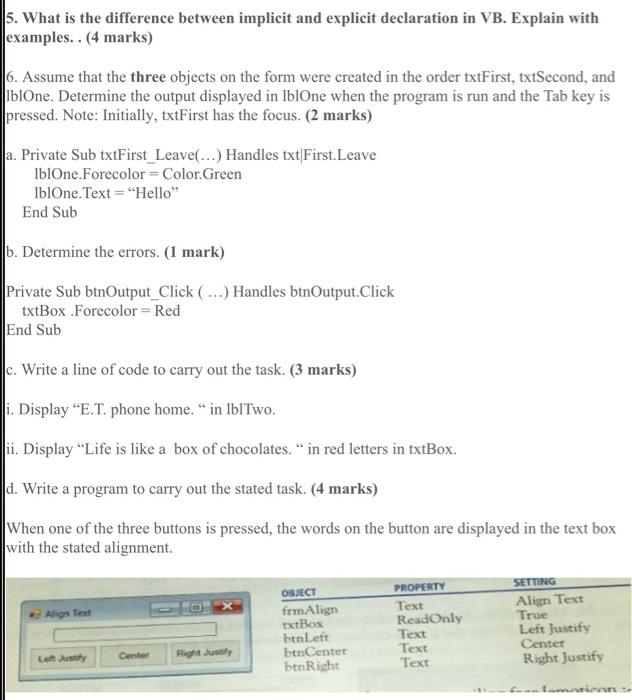 do it all 5. What is the difference between implicit and explicit
