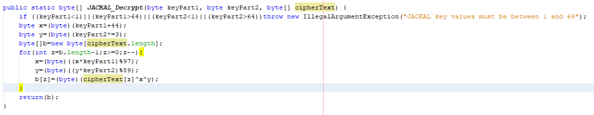  Brute Force Problem byte[] of cipher3.bin: B@5c647e05 public static byte[] JACKAL_Decrypt