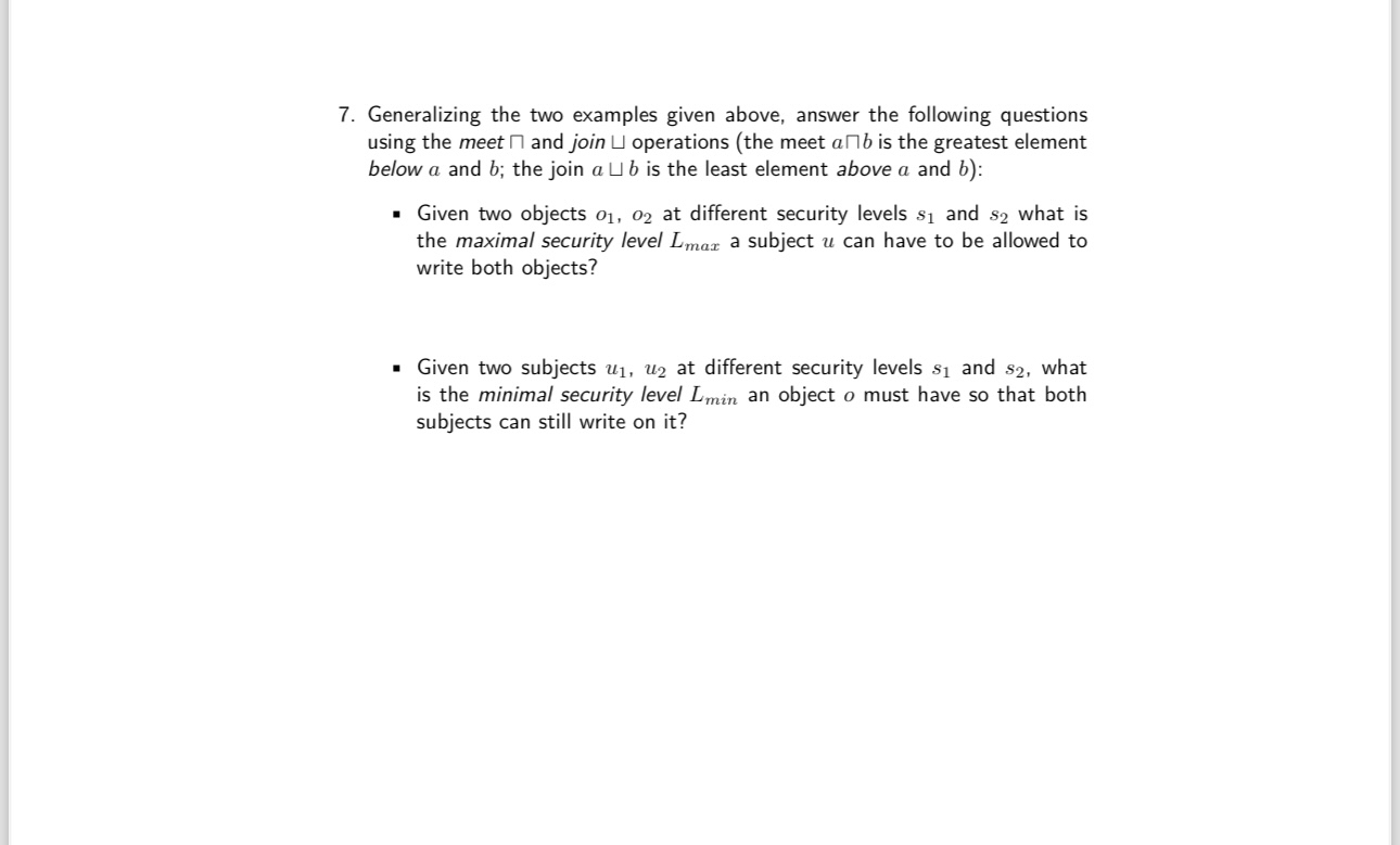  Generalizing the two examples given above, answer the following questions using