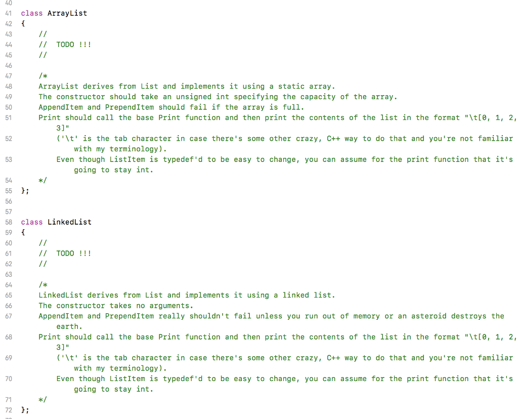 use test.cpp to run tests( there's no need to modify test.cpp). Note