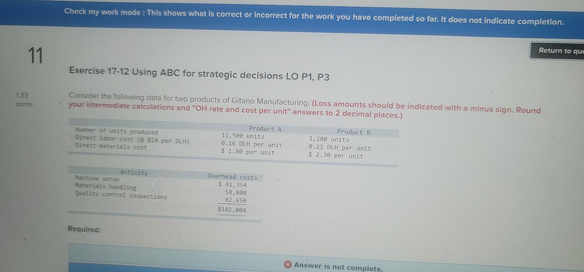 chapter 17 question 11 Check my work mode : This shows