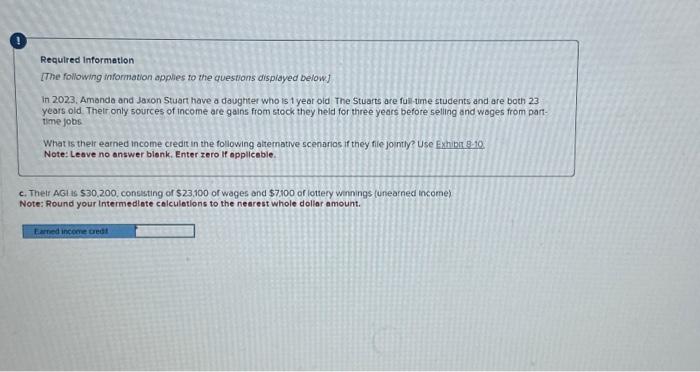 answer for each question :) Required informetion [The following information applles to