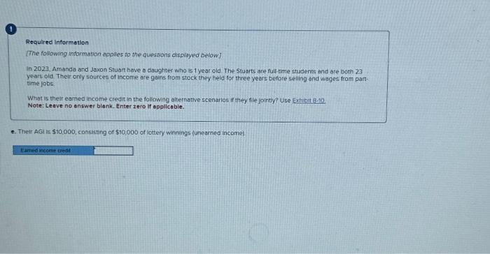 daughter who is 1 year old. The Stuarts are full-time students and