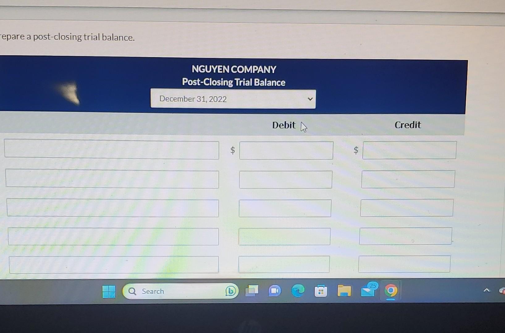as follows. epare a post-closing trial balance. 4.15/5i Totals eTextbook and Media
