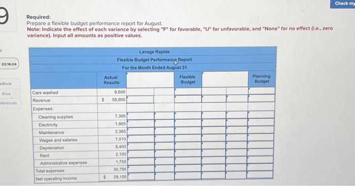 near Montreal. The following table provides estimates concerning the company's costs: For