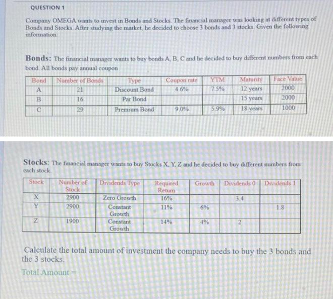FAST FAST FAST, I NEED THE ANSWER NOW!!!!!!! QUESTION 1 Company OMEGA