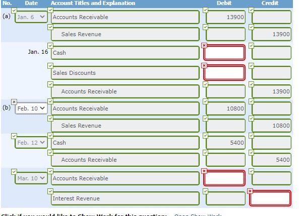 independent situations. (Credit account titles are automatically indented when amount is entered.