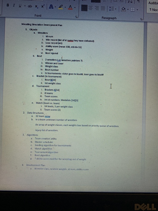 to simulate a wrestling Season. It will indude 32 different tearns, 8