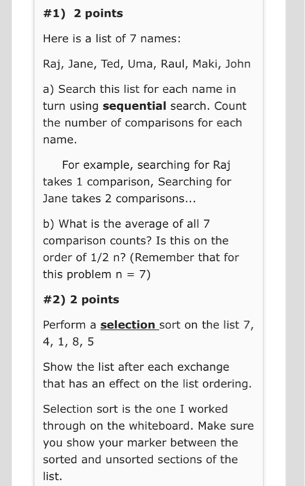  PLEASE HELP ME ANSWER ALL QUESTIONS 1-8 #1) 2 points Here