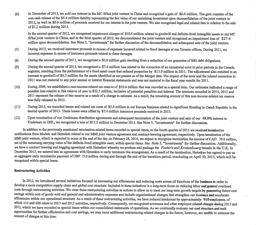 from continuing operations *. '.. 570.5 Income (loss) from discontinued operations, net