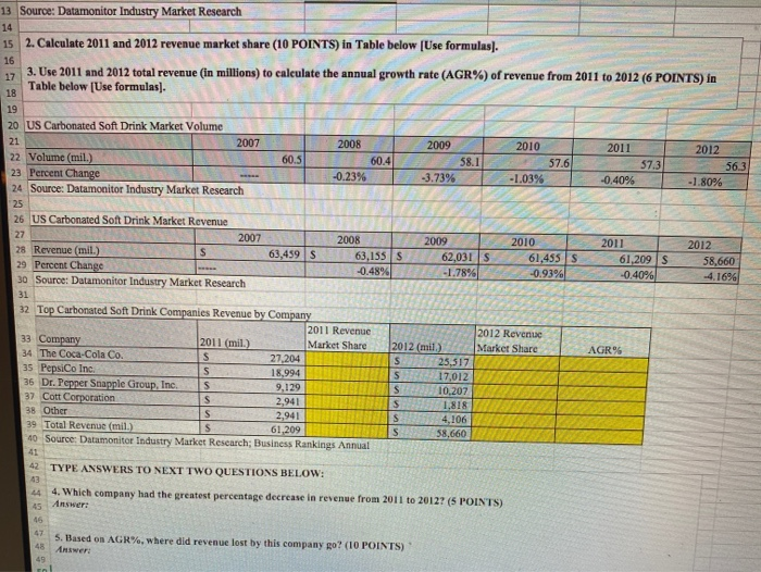 3 1. Calculate volume (in millions of gallons) for each segment in