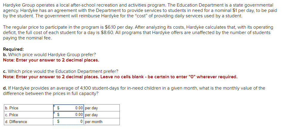  Hardyke Group operates a local after-school recreation and activities program. The