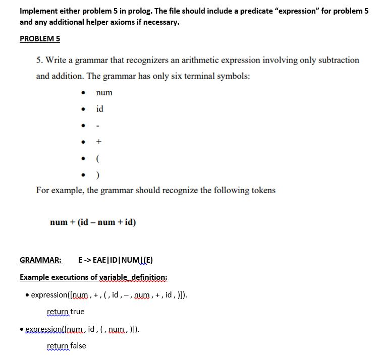  Use Prolog for this question Please solve step by step and