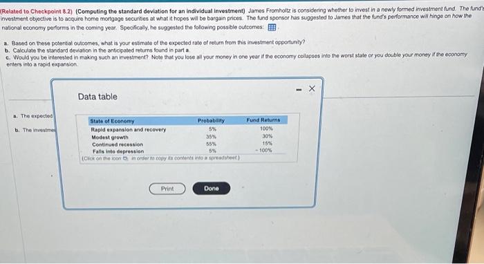 answer question b&c Related to Checkpoint 8.2) (Computing the standard deviation for