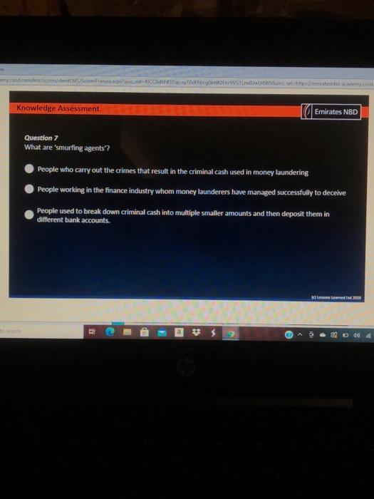  com.com Mosch VTXUwembad Knowledge Assessment Emirates NBD Question 7 What are