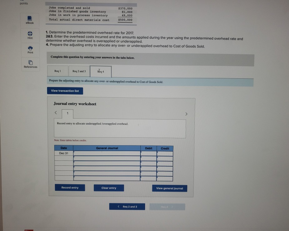 by using the following cost predictions: overhead costs, $150,000, and direct materials
