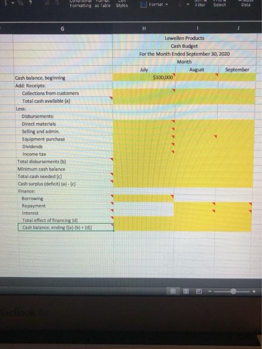 Cortor G26 Cash balance, ending (la)-(b) (d)1 . D 1 2 3
