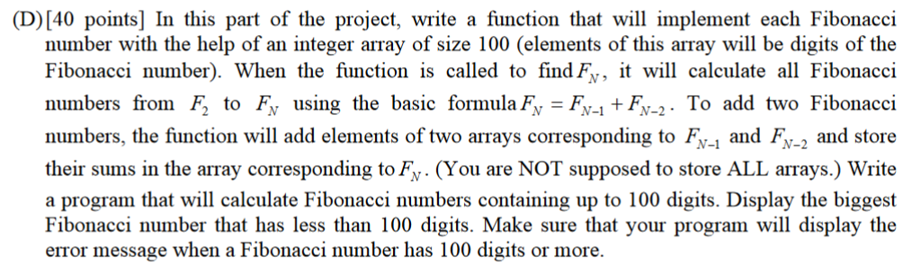 JAVA (D)[40 points] In this part of the project, write a function