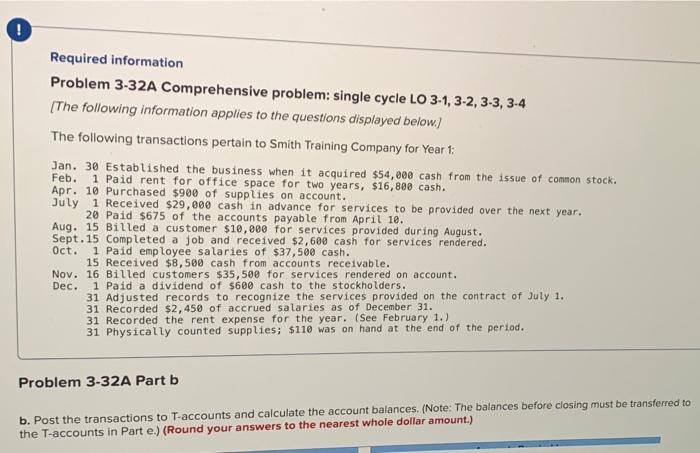  ! Required information Problem 3-32A Comprehensive problem: single cycle LO 3-1,