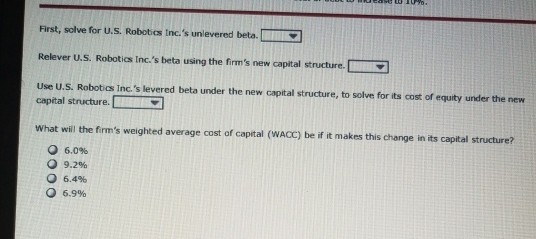 identify its optimal capital structure. Universal Exports Inc. has gathered the following