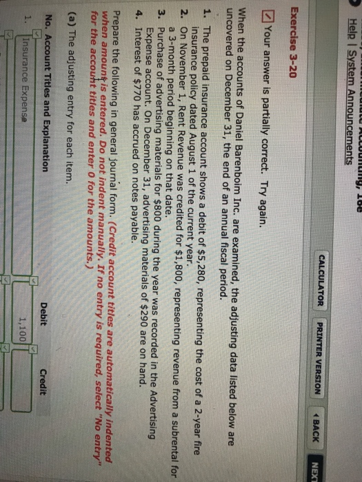  Help I System Announcements I CALCULATOR | | PRINTER VERSION BACK