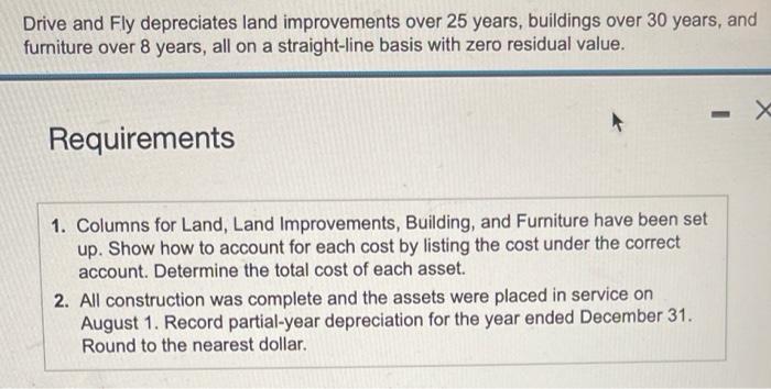 over 8 years, all on a straight-line basis with zero residual value.