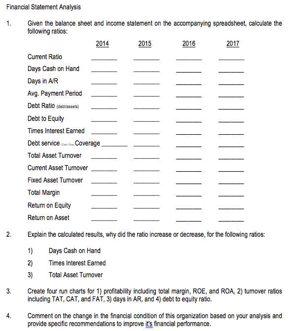  Financial Statement Analysis Given the balance sheet and income statement on