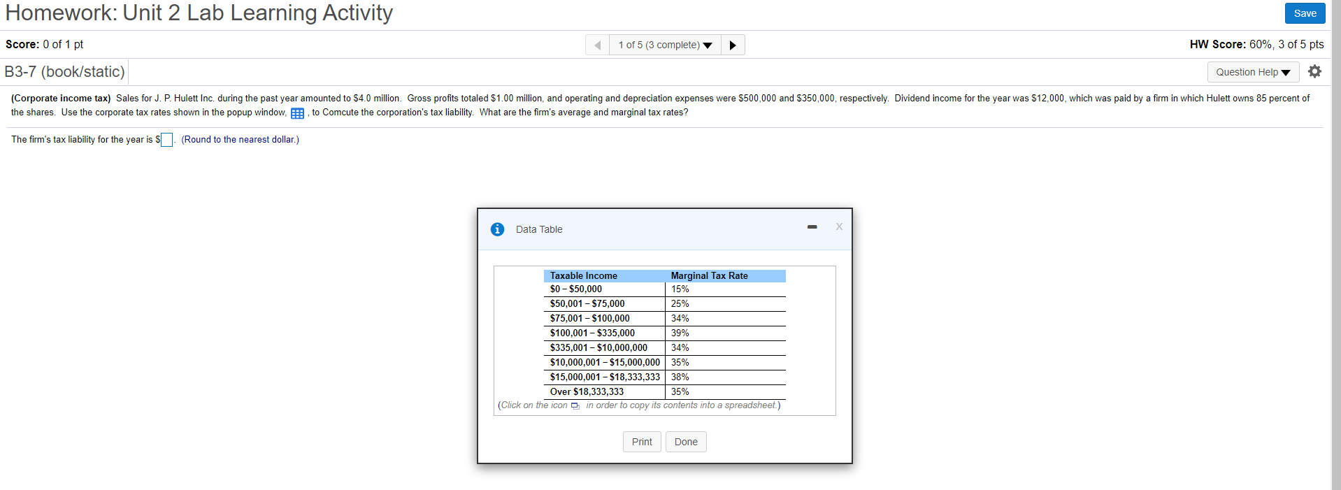  Homework: Unit 2 Lab Learning Activity Save Score: 0 of 1