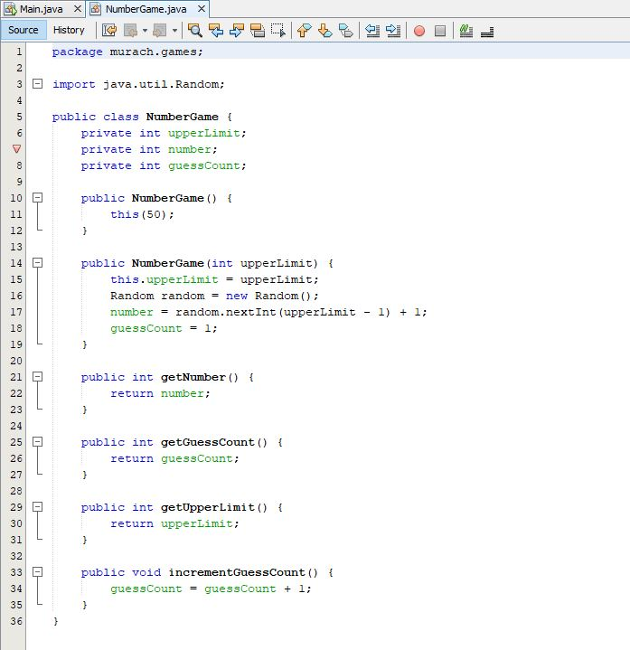 loop statement 1. Open the project named ch08_ex3_GuessingGame in the extra_ex_starts directory.