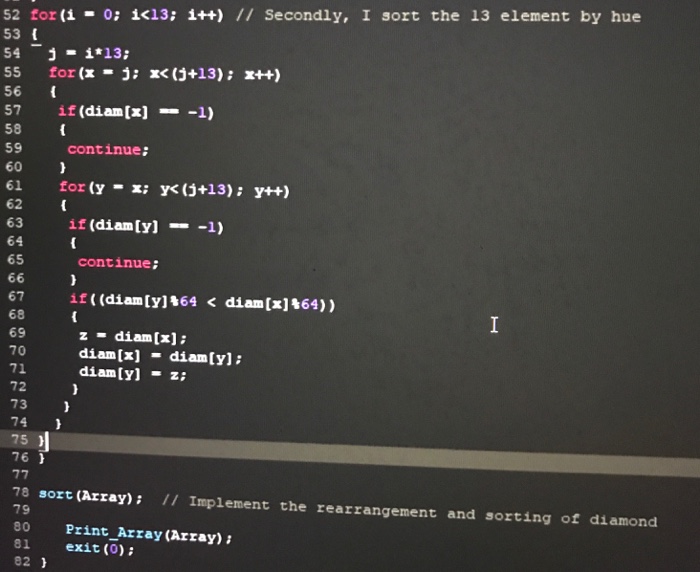 containing 85 disks of increasing hue from left to right and increasing