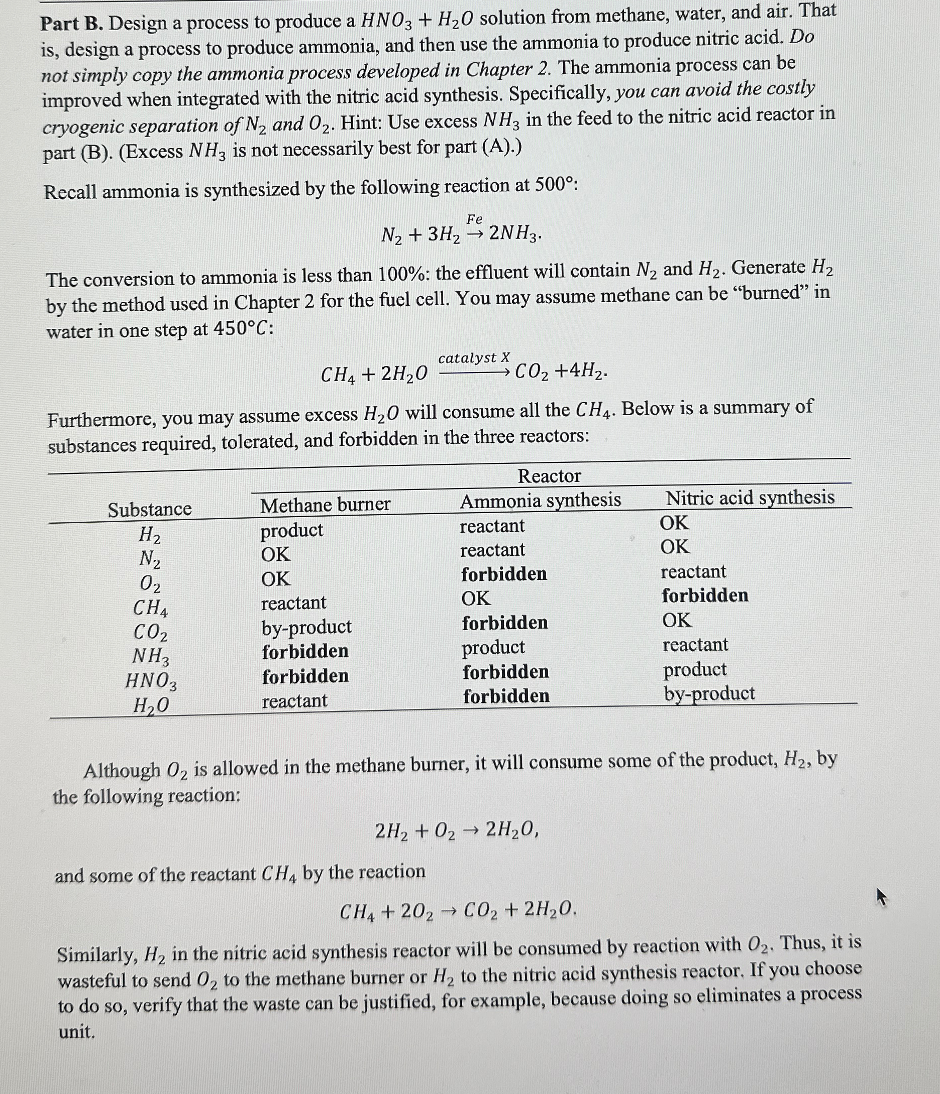  Make an engineering flowchart! With boxes for reactors anf arrows Part