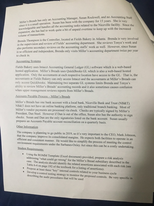 2019 You work for a small public accounting firm. You and a