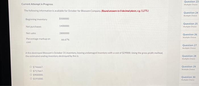  Current Attempt in Progress The following intormation is available for October
