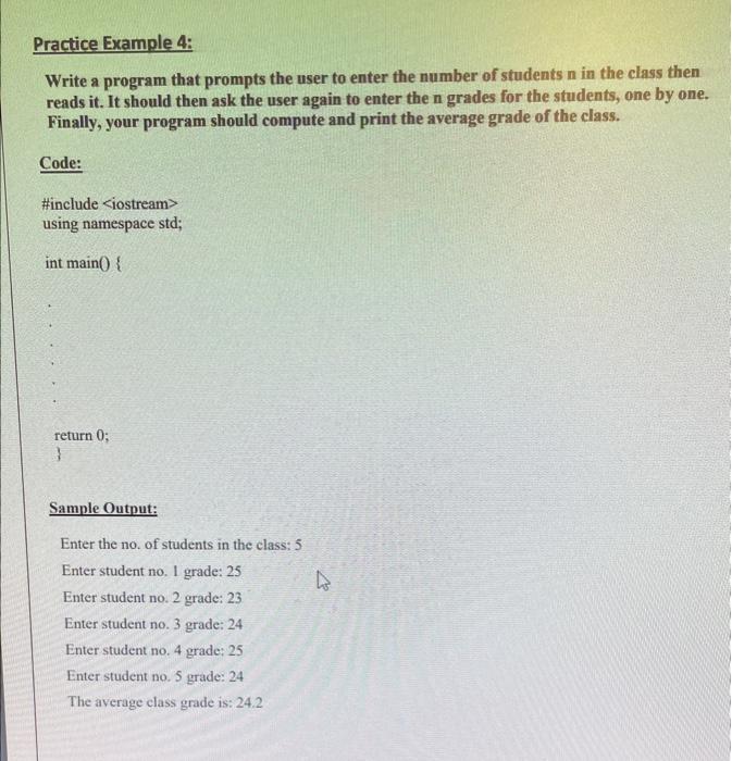write a program in C++ in Eclipse Practice Example 4: Write a
