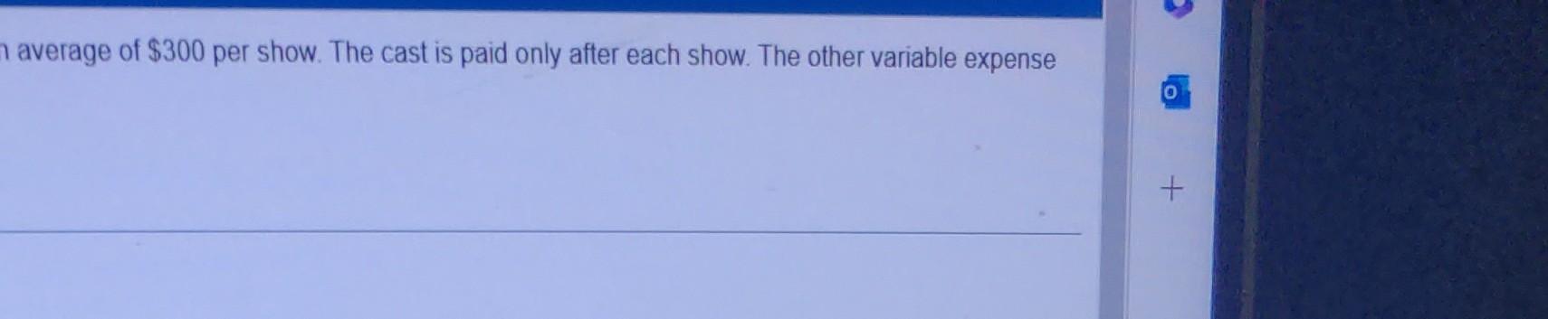 unit contribution margin approach to compute the number of shows needed annually