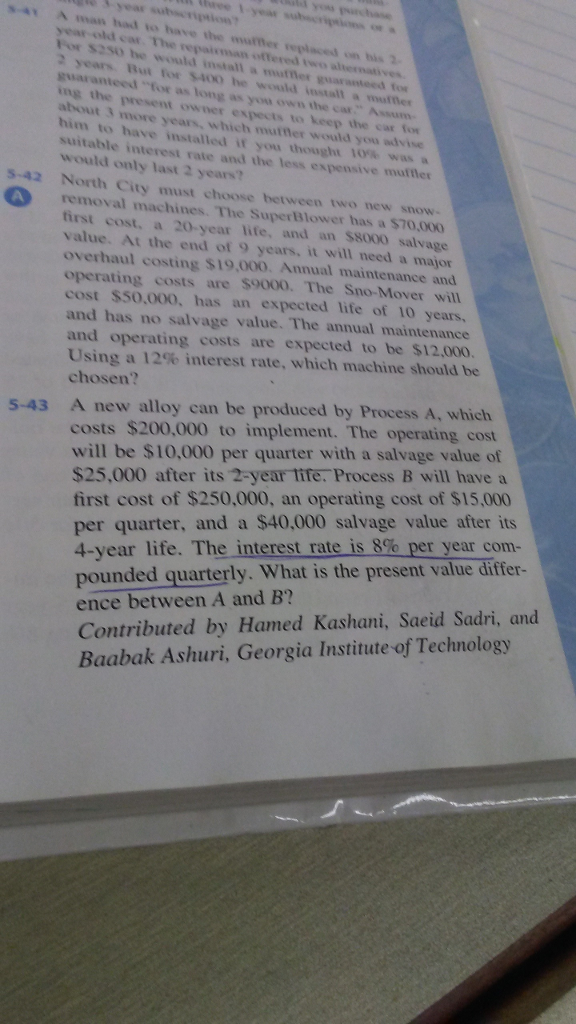 please explain and solve 4-43. My main confused on the interest rate