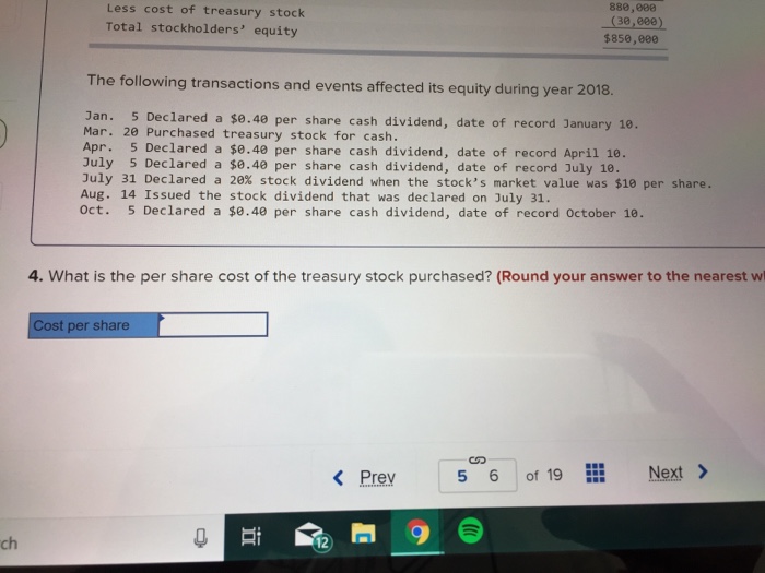 170,000 340,000 $ 720,00e stockholders' Equity (December 31, 2018) Common stock-$6 par
