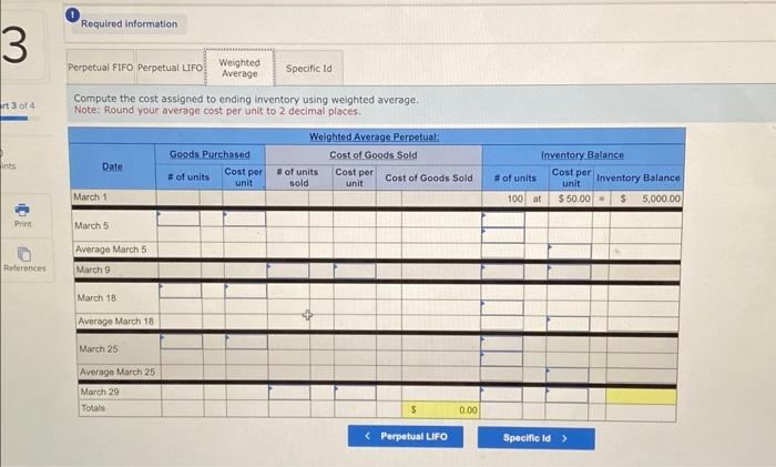 March. Problem 6-1A (Static) Part 3 3. Compute the cost assigned to