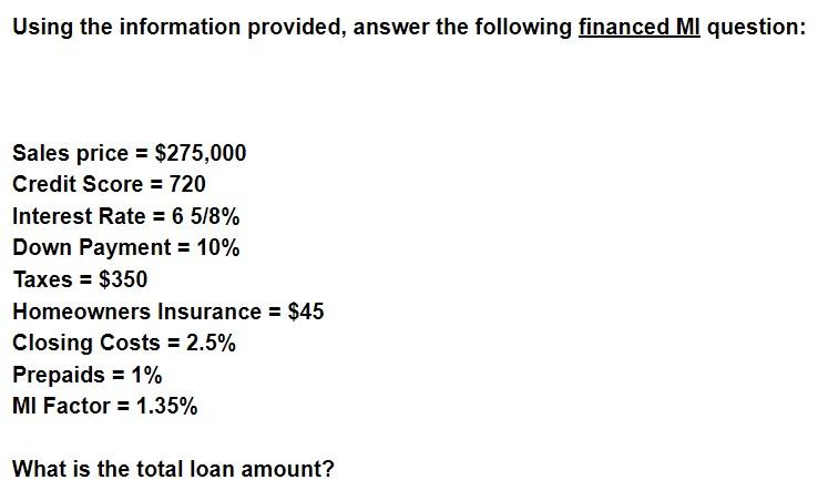 Using the information provided, answer the following financed Ml question: Sales