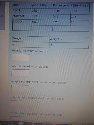  stalo probability Relumi on A RETURN ONS POOR 35% 0.08 0.1%