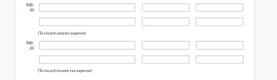 Dividends declared Fees earned Rent income Salaries expense Rent expense Depreciation expense