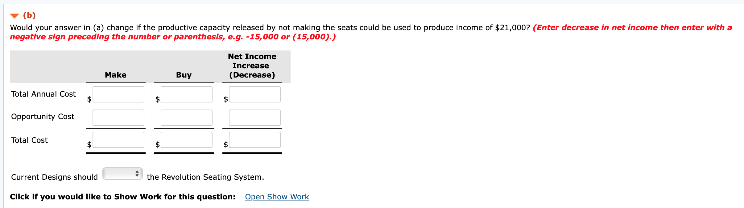 a number of important decisions that require incremental analysis. One of Current