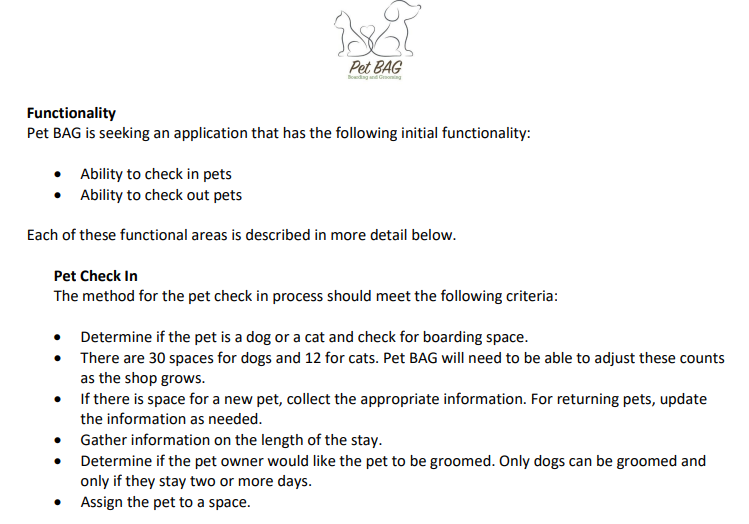 | [Declare variables] | | [Create Pet constructor] | | [Create accessor