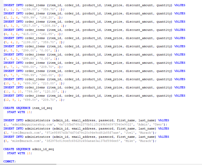 named mgs CONNECT mgs/mgs; 7-- Use an anonymous PL/SQL script to --