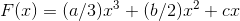 us call it F(x) ) indicates the area underneath the curve. Between