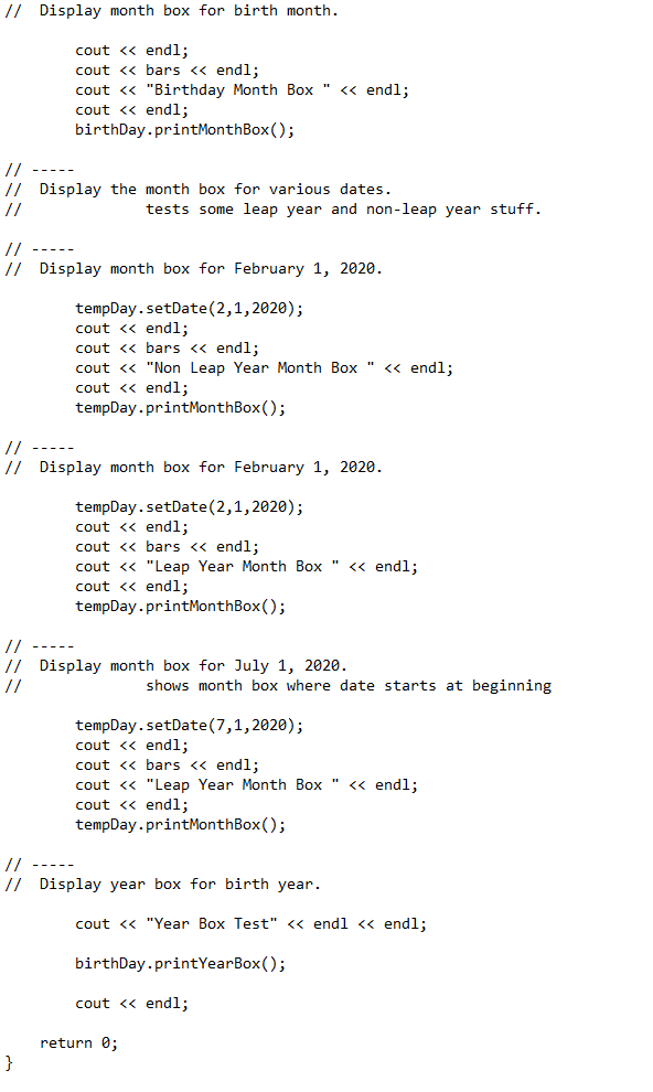 dayType(int,int,int) function should set the date to the passed values (month, date,