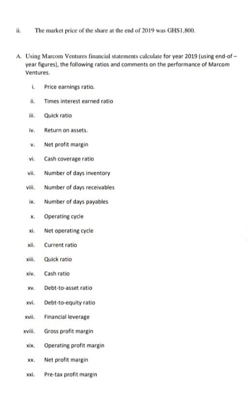 year Ended 31" December 2018 GHS Millions Sales 195 Less cost of