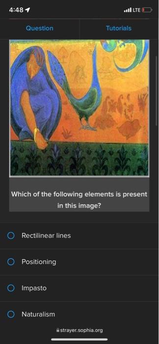  4:48 1 villLTE Question Tutorials Which of the following elements is