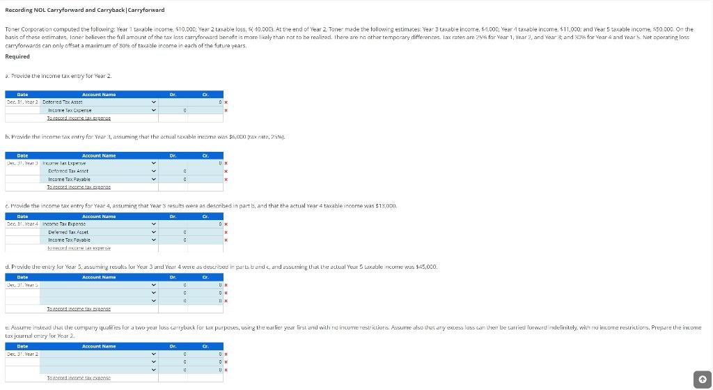 Please help me solve this multi-step accounting problem. canyfonsards can only offset