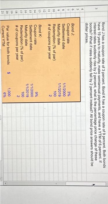 can you help plz with finding the answer using excel formula Bond